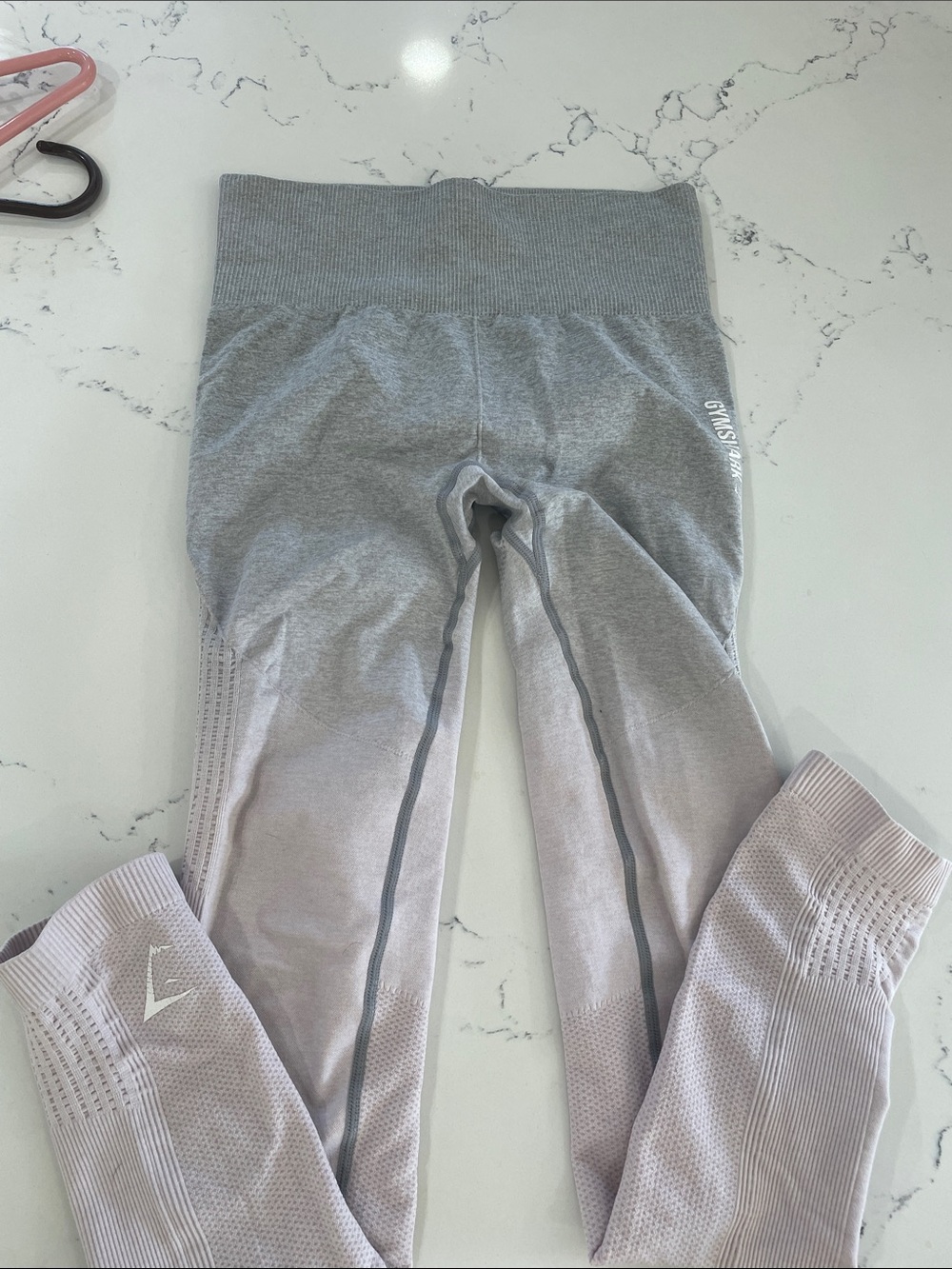 Gymshark Girls' Light Grey Seamless High-Waist Leggings